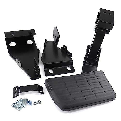 75328-01A Rear Bed Step Retractable Bumper Step for Ford F150 2021 2022 2023 Folding Truck Tailgate Step Black