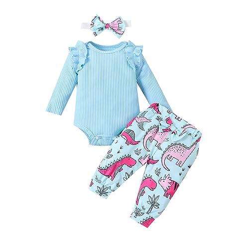 Image of VINUOKER Preemie Newborn Baby Girls Outfits set long Sleeve Cotton Pants Sets Infant Fall Winter Clothes