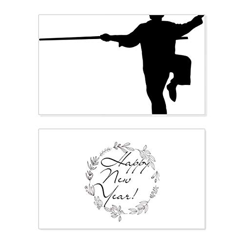Tarjeta de año nuevo con la fuerza espiritual del Shaolin de China