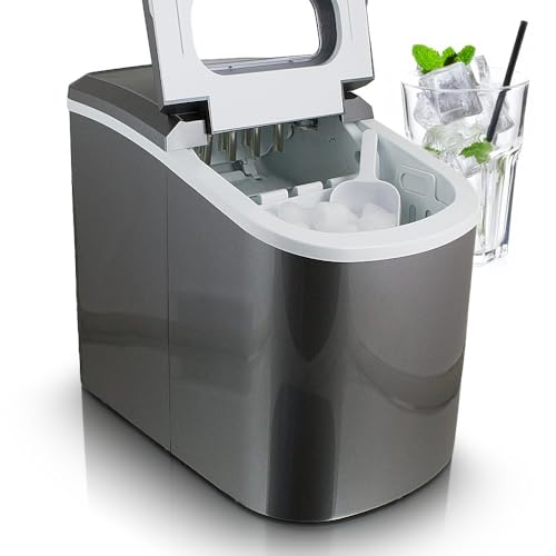 Eiswürfelmaschine Eiswürfelbereiter Eiswürfel Ice Maker EIS Maschine Icemaker (Dunkelgrau)