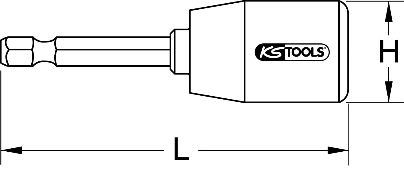 KS Tools 122.3006 1/4'' Destornillador para tornillos abrazadera con
