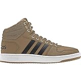 Weicher Gehcomfort adidas Hoops 2.0 Mid, Herren Basketballschuhe, Braun (Cardboard/Cblack/Ftwwht), 42 EU (8 UK)