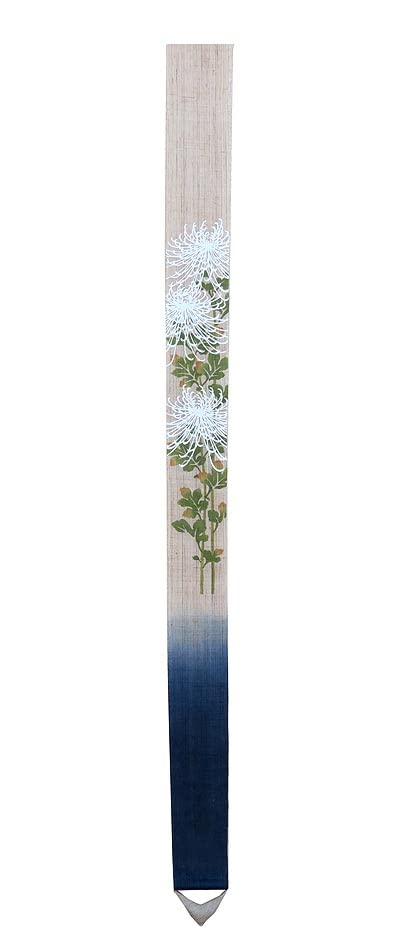 Amazon.co.jp: 細タペストリー：大糸菊/洛柿庵/和モダン/W約10×H170cm