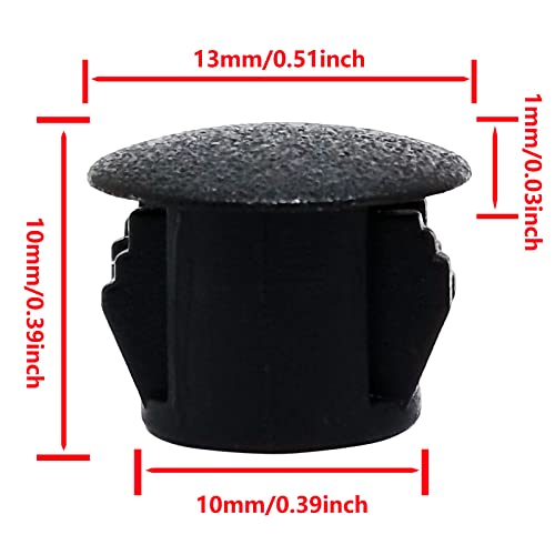 Image of 10mm Black Hole Plugs Plastic Flush Type Hole Plugs Snap in Locking Hole Tube,Tube Fastener Cover,Round Snap in Type Locking Furniture Hole Plugs,Panel Theft-Proof Door Plug(100pcs)