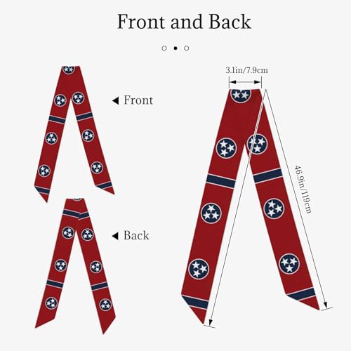 Tennessee State Flag Cute Silk Scarf Lightweight Sunscreen Spring And Fall Gift Silk Scarfs Small Scarfs For Women2