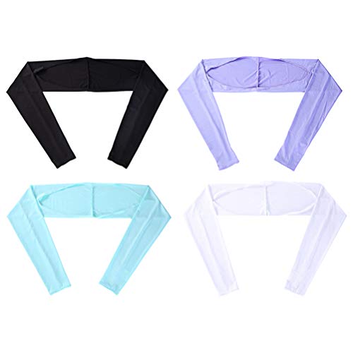 Manchons de protection solaire UV lot de 4 pièces noir blanc bleu EXCEART