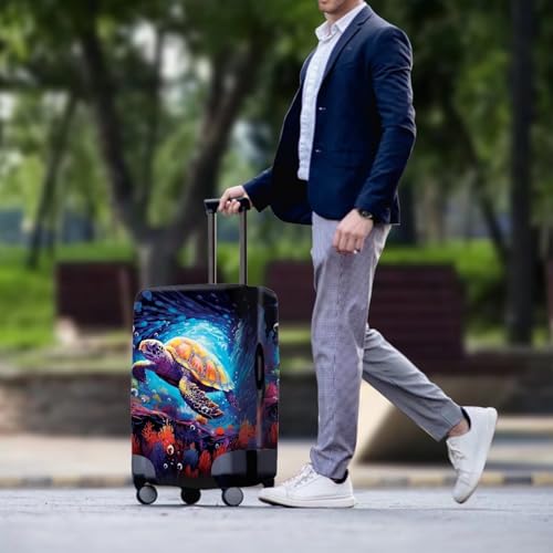 Image of Mumeson Sea Turtle Travel Luggage Covers Suitcase Cover Protector Baggage Gear Covers Dust Cover Suitcase Protector Fits 18-32 Inch Luggage
