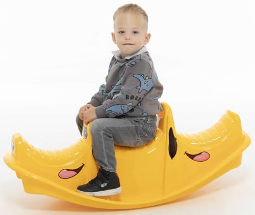 Dohany Wippe Rocker Hund Tier Schaukelwippe Kunststoff Kinder Spielzeug gelb
