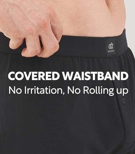 DAVID ARCHY Combed Cotton Boxers for Men Loose Fit Men's Underwear Soft Men's Boxer Shorts for Men 3 or 5 Pack3
