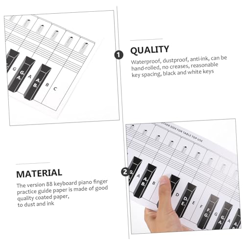 BESTonZON 3 Pcs 88 Clavier Pratique Autocollant Graphique Papier Clavier Carte Papier Couché Blanc Clavier Échelle Autocollant Piano Doigté Autocollant Clavier Papier De Formation Clavier - Les Beatles, Paul McCartney, John Lennon, RIngo Starr, George Harrison BESTonZON 3 Pcs 88 Clavier Pratique Autocollant Graphique Papier Clavier Carte Papier Couché Blanc Clavier Échelle Autocollant Piano Doigté Autocollant Clavier Papier De Formation Clavier – Image 6