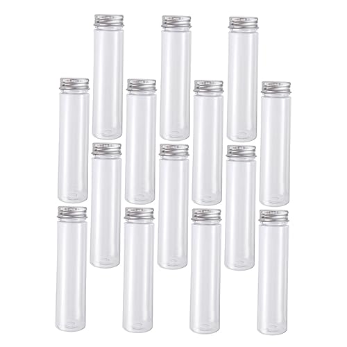 MUSISALY 30pcs Candy Tube Bottle Science Test Tube Candy Storage Tube Storage Tubes with Caps Candy Beads Transparent Storage Tubes Mini Candy Flat Test Tubes Bath Salt Tube Pet Plastic