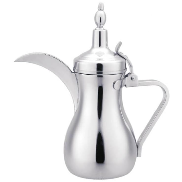 Amazon.com: Turkish Persian Iranian Aladdin Lamp Style Arabic Middle  Eastern Coffee Pot Tea Hot Cold Water Kettle All Metal Heavy Thick Stainless  Steel Hinged Lid 32oz: Home & Kitchen