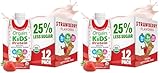 Orgain Organic Kids Nutritional Protein Shake, Strawberry, Healthy Kids Snacks, 8g Dairy Protein, 3g of Fiber, 22 Vitamins & Minerals, No Soy ingredients, Gluten Free, Non-GMO, 8.25 Fl Oz (Pack of 24)