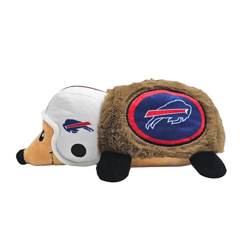 NFL Buffalo Bills Plush Hedgehog Toy for Dogs & Cats Cool Soft Pet Toy for Fun and Interactive Play Dog Chew Toy with Squeaker Licensed Hot Pet Toy