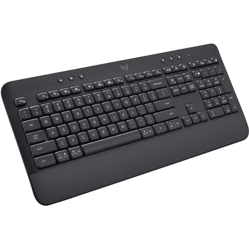 Logitech Signature K650,Clavier sans fil Ergonomique Entier avec Repose-Poignets, QWERTY US International - Gris