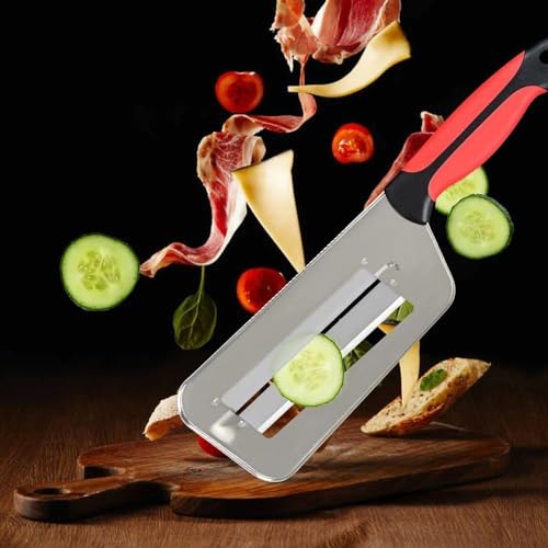 Image of Stainless Steel Cabbage Slicer | Double Blade Vegetable Shredder Cutter | Manual Sabzi Cutter for Cabbage, Carrot, Salad | Kitchen Grater & Slicer Tool for Coleslaw & Sauerkraut