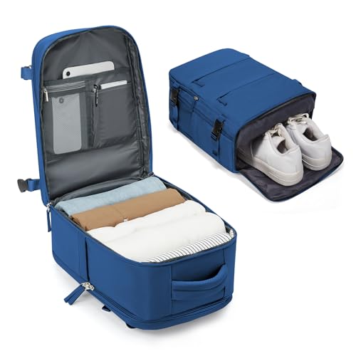 BJLFS Borse da Cabina per Ryanair 40x30x20 Bagaglio a mano Sottovuoto 40x20x25 Zaino da Viaggio con Sottovuoto impermeabile Donna Zaino Easyjet 45x36x20 Zaini Wizzair con porta scarpe