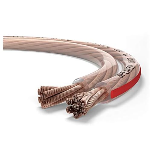 Oehlbach Speaker Wire SP-25 - Stereo HI-FI Lautsprecherkabel, Boxenkabel mit OFC (sauerstofffreies Kupfer) 2x2,5 mm² Mini Spule Lautsprecher Kabel - Glasklar 10 Meter