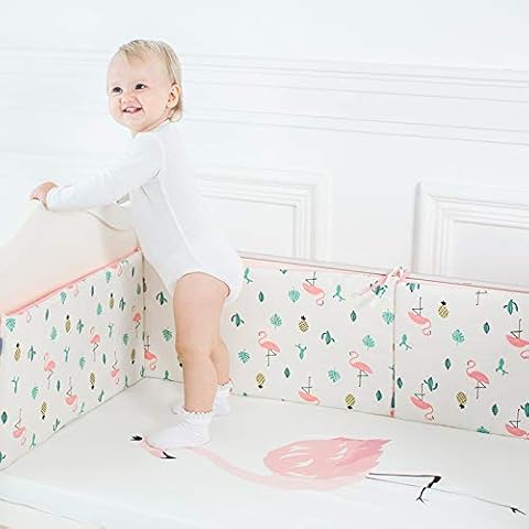 Tiny Alpaca Premium Fitted Crib Sheet, Soft Cotton Toddler Sheet Mattress Unisex 130x70 cm Limited Edition Designs (Pink Flamingo) Cover