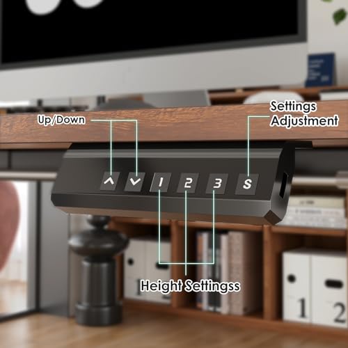 Image of Sunon Electric Standing Desk Adjustable Height Sit Stand Home Office Desk with Splice Board
