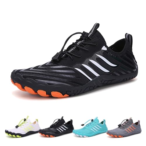 Grounded Footwear for Women Men with Neuropathy, 2025 New Comfortable Lightweight Non-Slip Barefoot Shoes (Black,12 Women/10 Men)