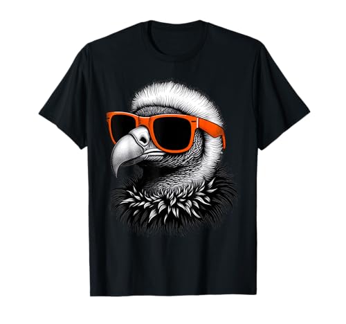 Cool Condor Bird Wearing Sunglasses Graphic Art T-Shirt