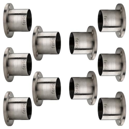 Image of Ferio Curtain Holders Heavy Duty Stainless Steel Material Wall to Wall Brackets for Curtain Rod Holder Hook Curtain Brackets Set of 10 Parda Holder for Home Decor and Window Accessories (Pack of 10)