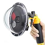 GEPULY Dome Port for GoPro Hero 13 12 11 10 9 Black, Dome Port Lens with Waterproof Housing Case, Trigger, Floating Hand Grip, Built-in Switchable Red Filter and 10x Macro Filter