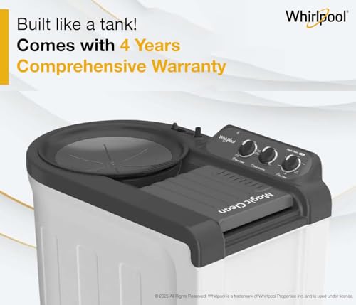 Image of Whirlpool 6.5 Kg 5 Star Magic Clean Semi-Automatic Top Loading Washing Machine (MAGIC CLEAN 6.5 GREY, 4 Year Comprehensive Warranty, 1400 RPM Motor, 5 Year Motor Warranty)