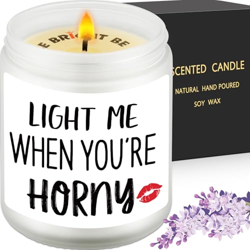 Birthday Gift for Husband, Valentine's Day Candle Gifts, Anniversaries Gift for Him, V-Day Candle Gifts, Funny Gag Romantic Relationship Present for Boyfriend, Scented Candle Presents for Couples