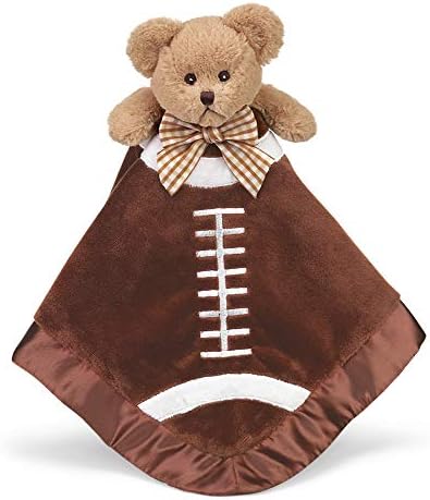 Bearington Baby Touchdown Snuggler, Football Plush Stuffed Animal Teddy Bear Security Blanket, Lovey 15"