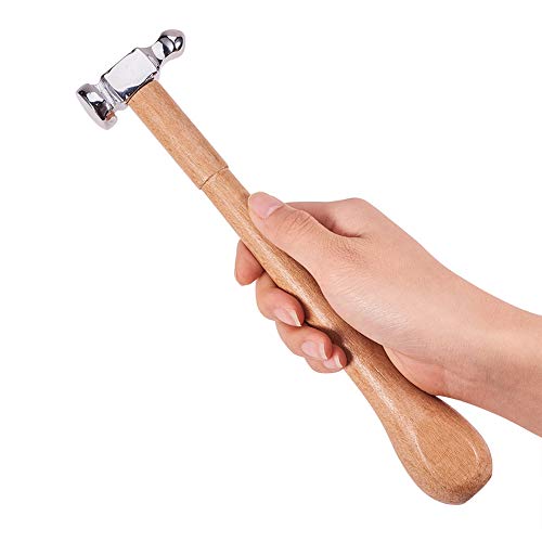 Benecreat Chasing Hammer Jewelry Making Hammers With Comfortable Wood Handle For Jewelry Craft Making, 3 Ounces #TOP2