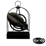 【Recoge las cenizas de la bobina de mosquitos】: La fina cesta de reciclaje en la parte inferior del marco de hierro de la bobina de mosquitera en espiral puede contener completamente las cenizas de la bobina de mosquitos y mantener el suelo limpio.