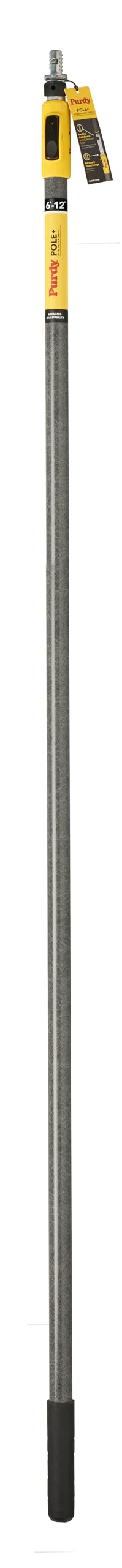 Purdy Yellow Pole Plus 6 Ft To 12 Ft Adjustable Extension Pole With Pin Lock For Secure Fit Compatible With Painting Tools Ideal For High Walls Ceilings And Outdoor Use Lightweight And Durable
