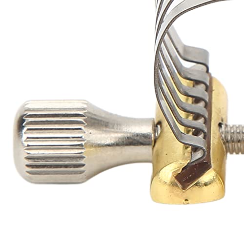 Treble Sax Mouthpiece Clip, Stainless Steel Good Compatibility Screw Adjustment High Hardness Metal Sax Ligature With Storage Box For Reed Fixing #TOP7