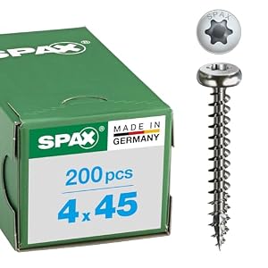 SPAX – SPAX Universalschraube aus Edelstahl rostfrei A2, 4,0 x 45 m
