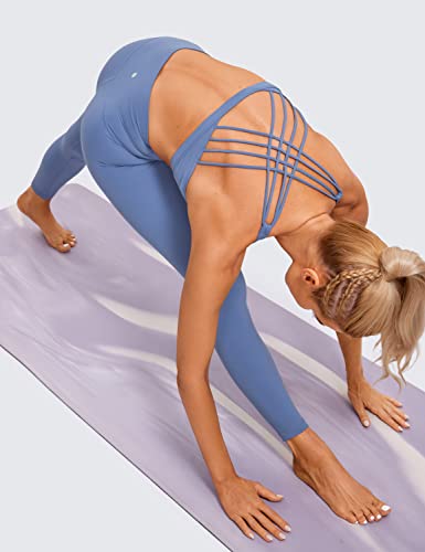 Image of CRZ YOGA Naked Feeling Strappy Sports Bras for Women - Criss Cross Back Wireless Padded Cami Yoga Workout Top