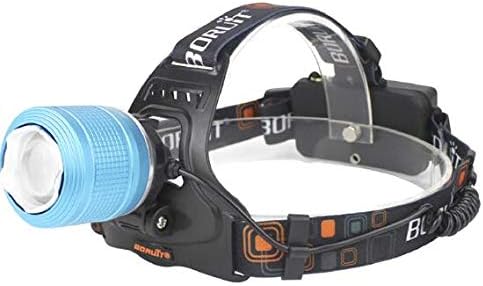 Wesho Head Torch LED Rechargeable Headlight with 3 Lights 4 Modes, 4000-6000 Lumen Super Bright LED Head Lamp, Hands-Free Flashlight for Running, Camping, Fishing, Cycling, Hiking, Black, 11*12*13CM