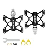 Pedal Plegable de Aleación de Aluminio para Bicicleta Brompton y Dahon - Liberación Rápida, Antideslizante (Negro)