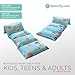 Butterfly Craze Kid's Floor Pillow Bed Cover - Use as Nap Mat, Portable Toddler Bed Alternative for Sleepovers, Travel, Napping, Or as a Lounger for Reading, Playing. Cover Only!
