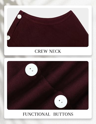 PULI Womens Shawl Wraps Scarf Button Poncho Sweater Cable Knit Oversize Versatile Cardigan Cape for Spring Fall Winter3