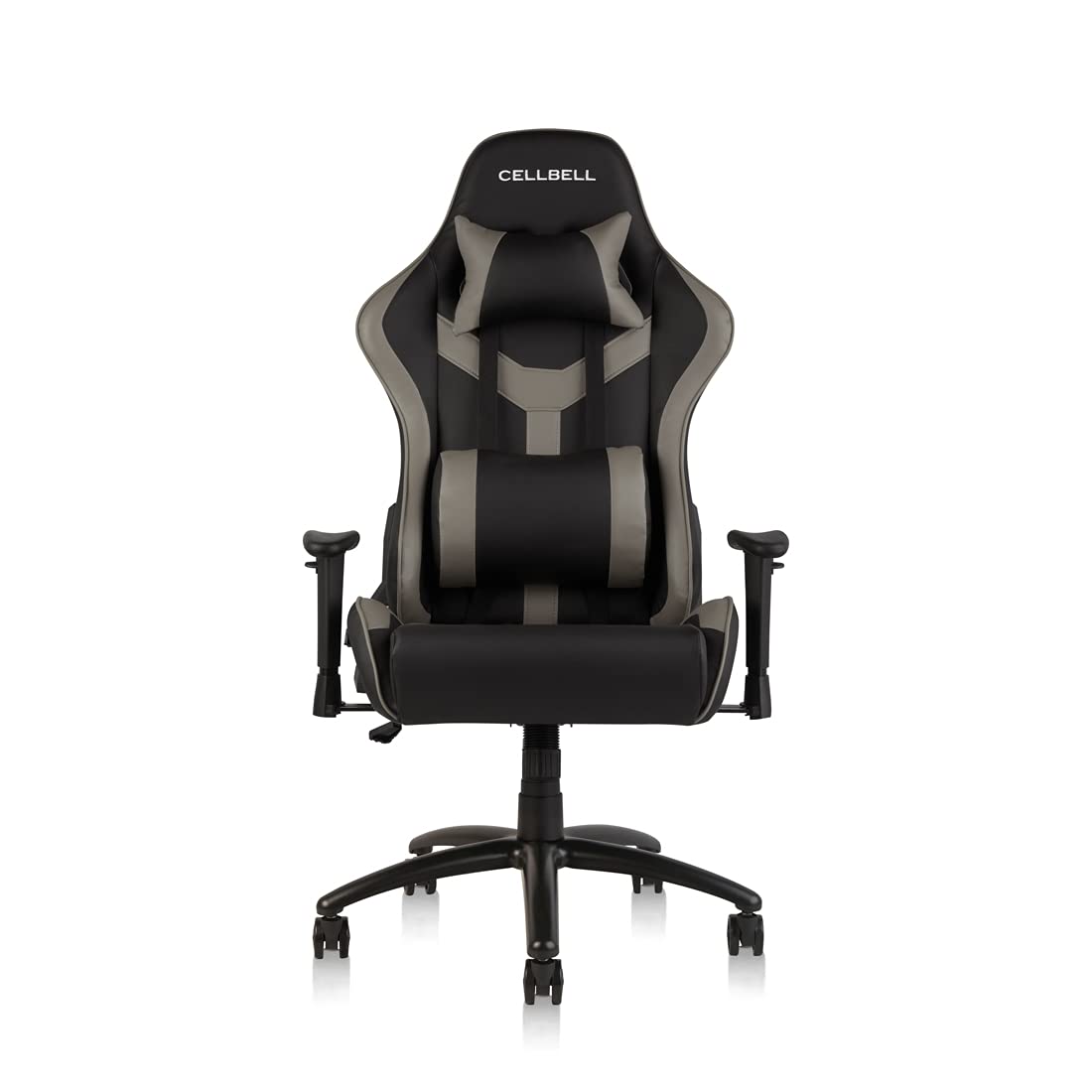 CELLBELL GC04 Transformer Series Gaming/Racing Style Ergonomic High Back Chair with Removable Neck Rest and Adjustable Back Cushion with 3 Years of Warranty [Grey-Black]