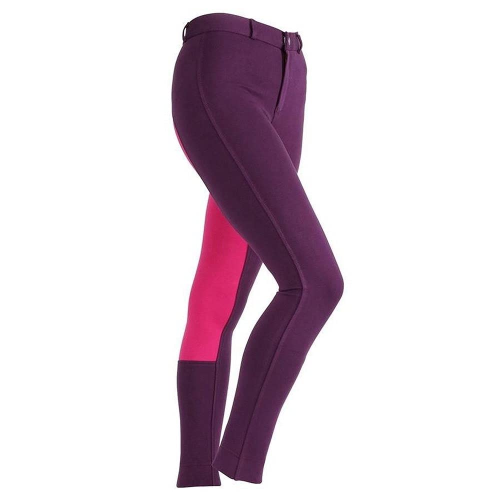 Shires Maids Wessex Jodhpurs Deux Tons Noir/Violet