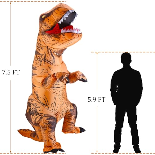 Lulu Home Halloween Dinosaur Costume T-Rex Inflatable Costume for Adult2