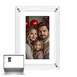 Cornice digitale in acrilico da 5 pollici, memoria 4G, rotazione automatica a 360°, USB-C, cornice digitale e fotogramma digitale
