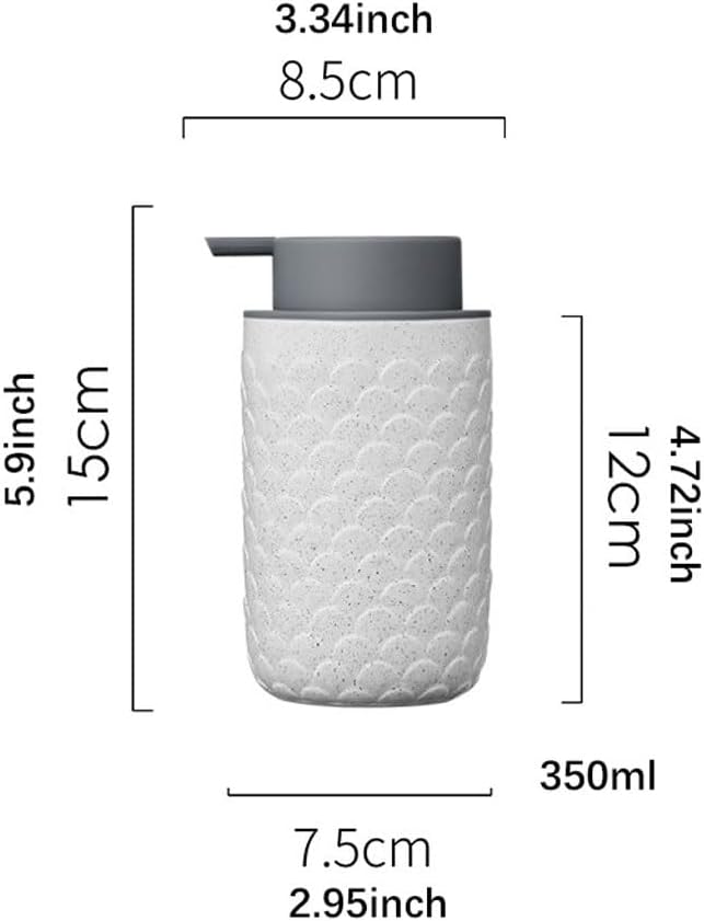 Kitchen Soap Dispenser Small Soap Dispenser for Bathroom and Kitchen Modern Striped Style Hand Soap Shower Gel Dispenser with Pump Bathroom Soap Dispenser(B)