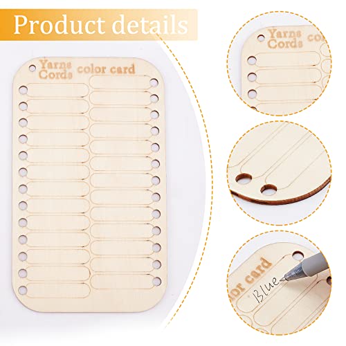 PH PandaHall 4pcs Embroidery Floss Organizer 26 Positions Wooden Cross Stitch Thread Holder Thread Organizer Double Sided Thread Sorter for Sewing Supplies Needlework Thread Organization Display Craft - Image 4
