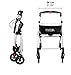 KMINA PRO - Narrow Walkers for Small Spaces, Rollator Seniors, Folding Walker with Wheels, Black