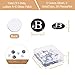 Craftdady 104pcs Letters Glass Cabochons 20mm Flatback Dome Cover with 26 Capital Alphabet Black Clear A-Z Printed Cabochons Tiles for Photo Pendant Craft Jewelry Making