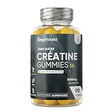 Creatine Gummies 5000mg Vegan sans Sucre   selon l'EFSA, la créatine augmente les performances physiques lors d'exercices successifs de courte durée et de haute intensité   Saveur Citron